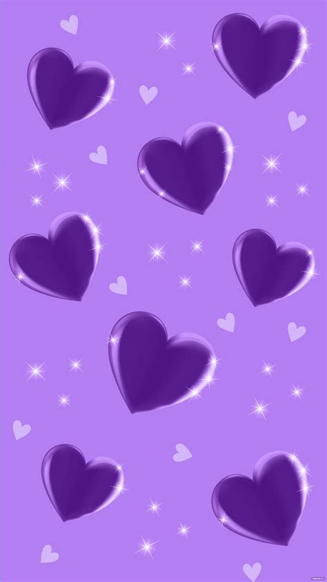 Sparkle Purple Heart Background in SVG, EPS, JPG, Illustrator ...