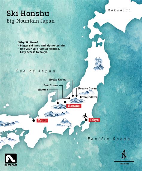 Hokkaido Ski Resorts Map