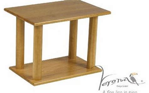 a small pine table
