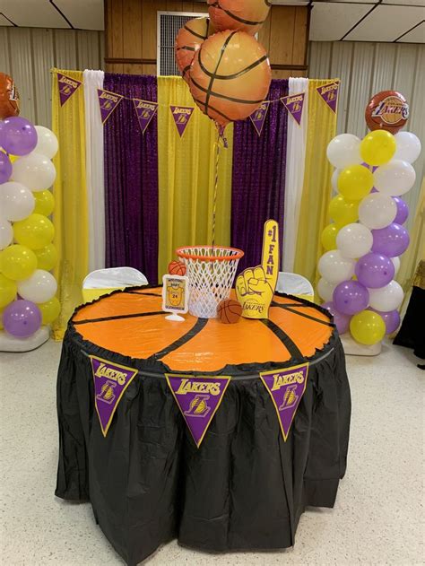 Lakers Birthday party baby shower | Basketball theme birthday, Baby boy ...