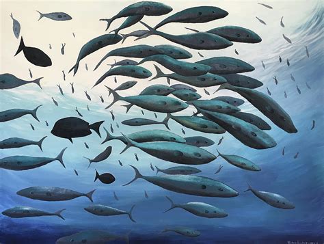 School of Fish Painting by Winton Bochanowicz - Pixels