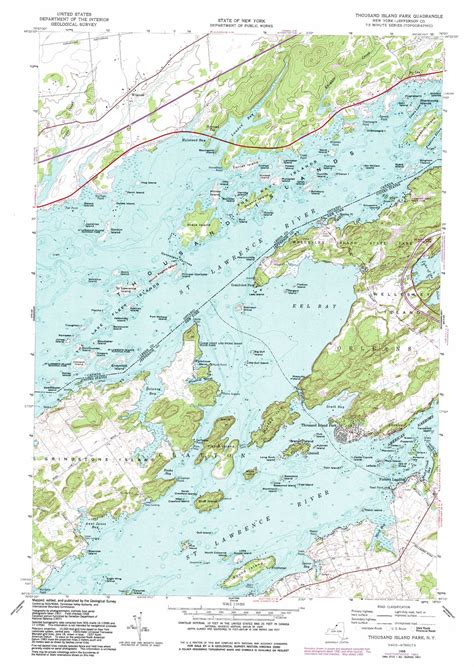 Thousand Island Park topographic map 1:24,000 scale, New York