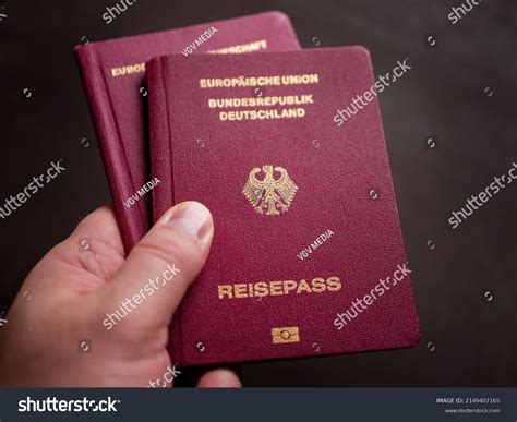 Two German Passport Male Hand On Stock Photo 2149407165 | Shutterstock