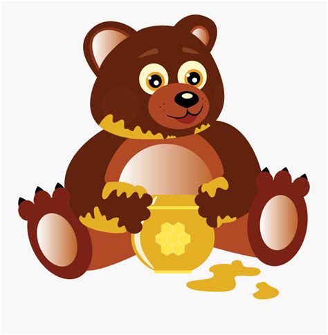 Free To Use Amp Public Domain Bear Clip Art - Bear Eating Honey Cartoon , Free Transparent ...