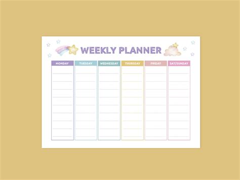 Weekly Chart Printable