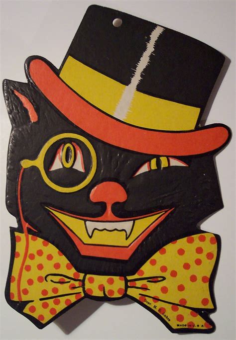 Vintage Halloween Cat with Top Hat | Made in U.S.A. Beistle | Flickr