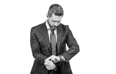 Premium Photo | Businessman in business suit place fingers on wrist measuring heartbeat with ...