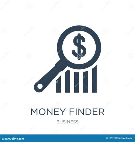 Money Finder Icon In Trendy Design Style. Money Finder Icon Isolated On ...