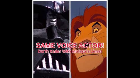 Darth Vader With Mufasa’s Lines (SAME VOICE ACTOR) - YouTube