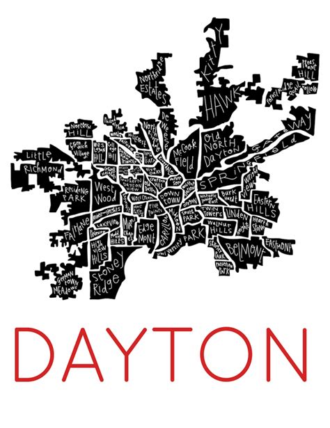 Dayton neighborhood map by Margaret Hagan – 1000 – Razblint