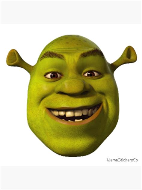 "Giant Shrek Head" Throw Pillow for Sale by MemeStickersCo | Redbubble