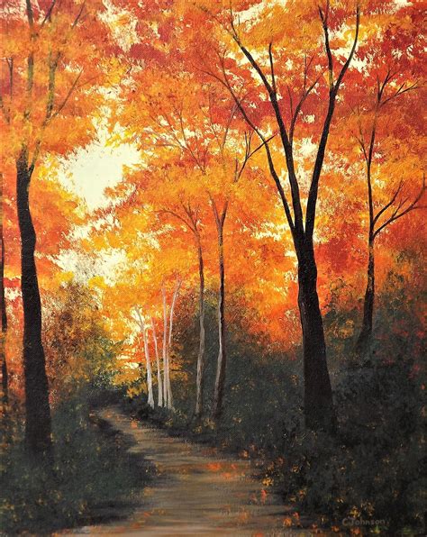 CJohnsonArt | Autumn painting, Painting, Scenery