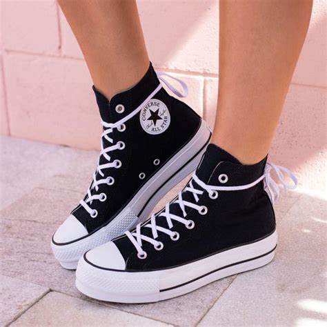 Converse Womens Chuck Taylor Hi-Top Platform Shoes In Black | Womens ...