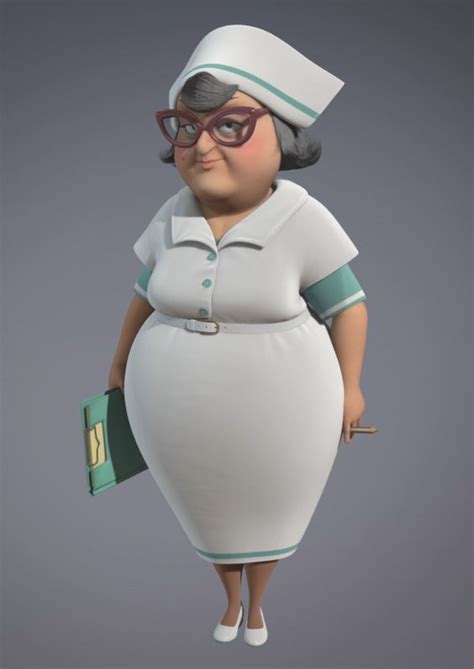 3D cartoon old nurse - Google Search More Character Design Animation ...