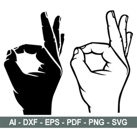 Ok Hand Sign Svg Hand Sign Svg Ok Sign Svg Ok Love Sign - Etsy