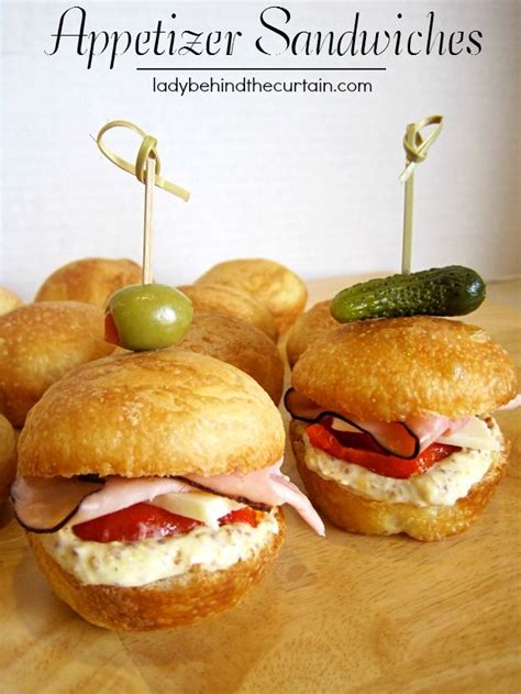 Appetizer Sandwiches | Appetizer sandwiches, Recipes, Food