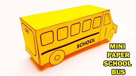 DIY MINI SCHOOL BUS ONE SHEET PAPER | BEAUTIFUL PAPER CRAFT IDEAS - YouTube