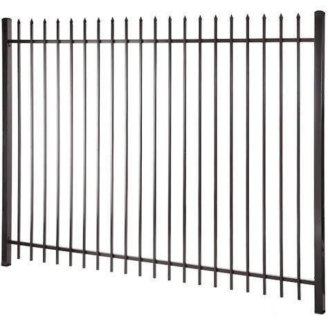 Lafayette 6-ft H x 8-ft W Black Steel Decorative Fence Panel in the ...