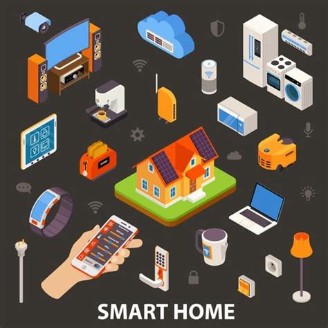 Smart Home Electronic Devices Isometric Poster 482998 Vector Art at ...