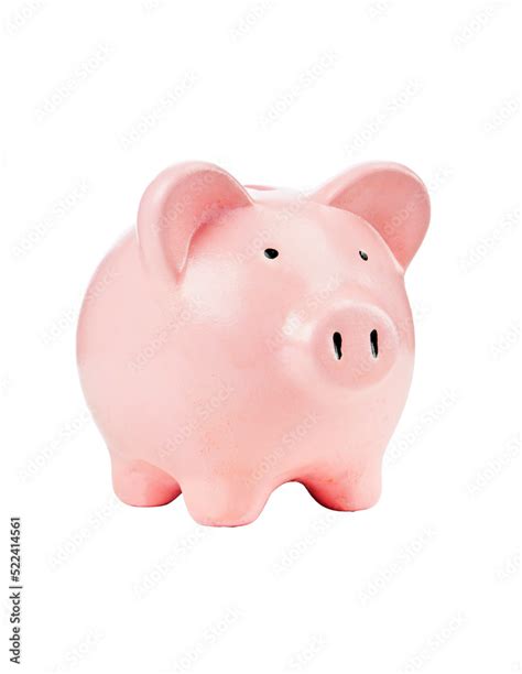 Pink Piggy Bank with transparent background Stock Photo | Adobe Stock