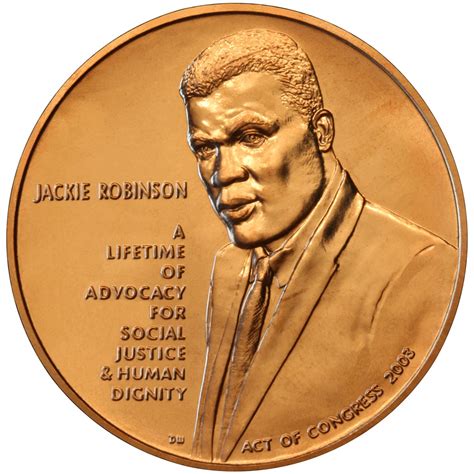 Jackie Robinson Bronze Medal (obverse) | Museum of American Finance