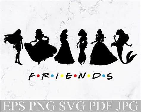 Disney Princess Friends Svg