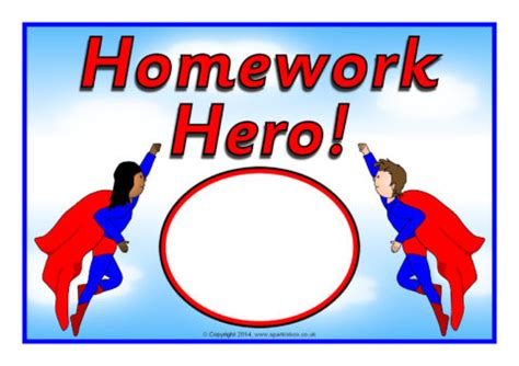 Homework Hero Posters (SB10370) - SparkleBox