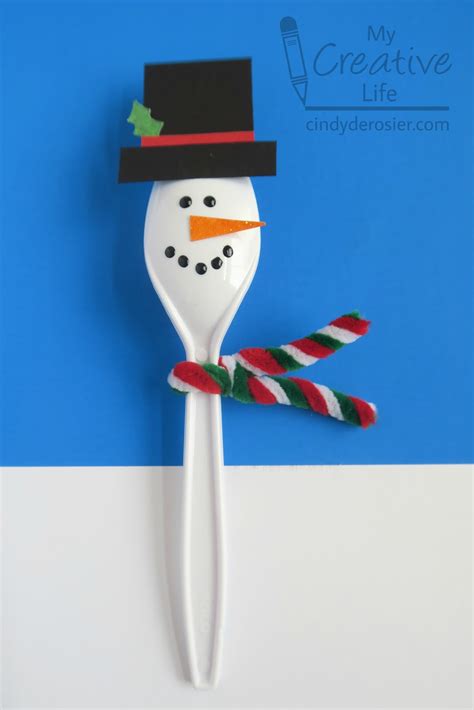 Cindy deRosier: My Creative Life: Lollipop Snowman Spoon Craft