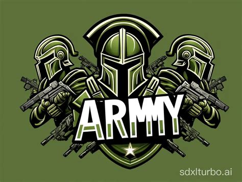 Jokes Army Logo with Vector Spartans Background | SDXL Free Online