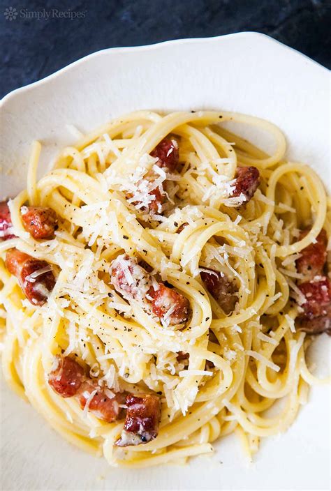 Spaghetti Pasta Carbonara Recipe | SimplyRecipes.com