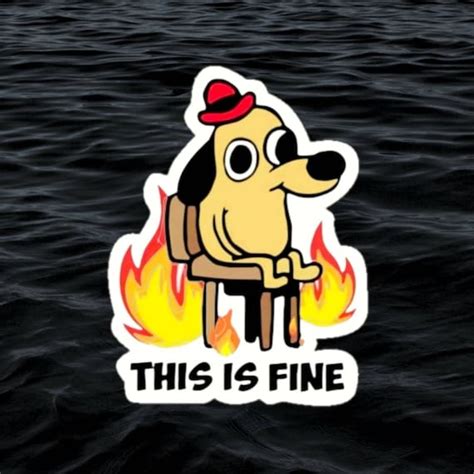 This Is Fine Dog Wallpaper