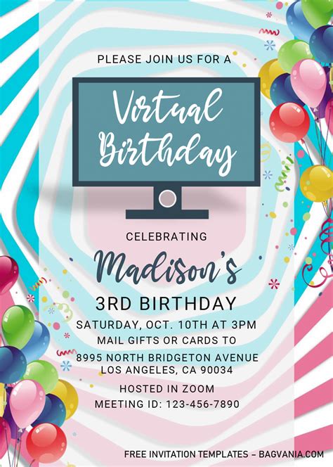 Virtual Party Invitation Template