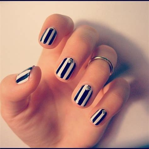 Black And White Striped Nails Pictures, Photos, and Images for Facebook ...