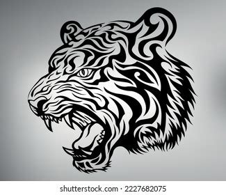 Sketch Tribal Tiger Tattoo Vector Drawing Stock Vector (Royalty Free) 2227682075 | Shutterstock