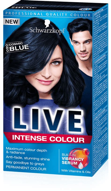 LIVE Colour Hair Dye from Schwarzkopf Blue Black Hair Dye, Purple Hair ...