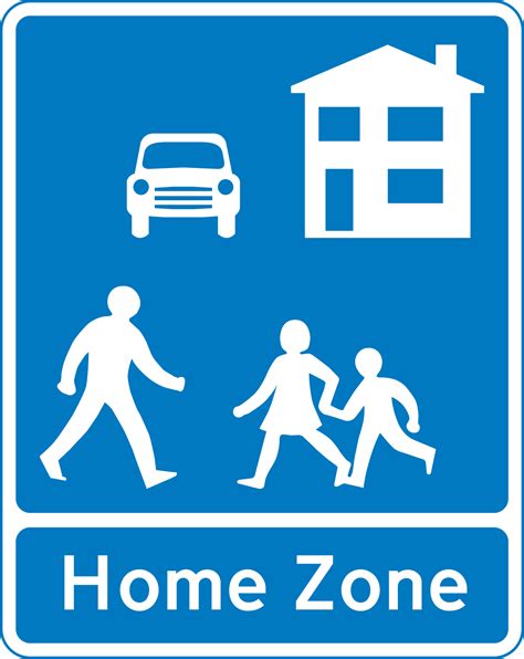 Home zone sign - Theory Test