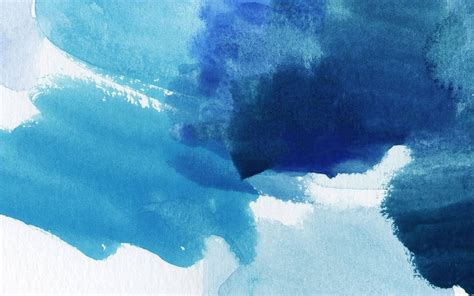 Download Abstract Blue Watercolor Macbook Pro Aesthetic Wallpaper ...