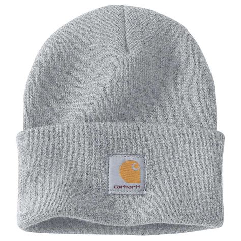 Carhartt Men's OFA Heather Gray Acrylic Hat Headwear-A18-HGY - The Home ...