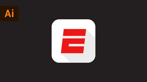 How to Make the ESPN App Logo | Illustrator Tutorial - YouTube