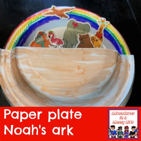 Noah's ark paper plate craft