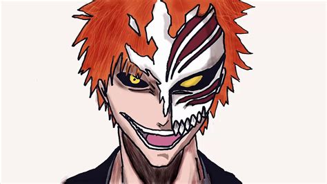 How to Draw Ichigo Hollow Mask - YouTube