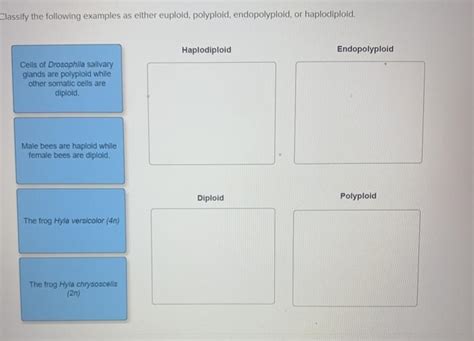 Solved Classify the following examples as either euploid, | Chegg.com