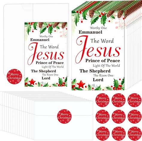 Amazon.com : Zhanmai 150 Pcs Looking for Jesus Christmas Cards Holiday ...