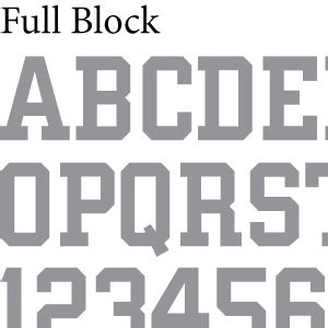 Full Block Font for Stencils - Pre-cut Patterns