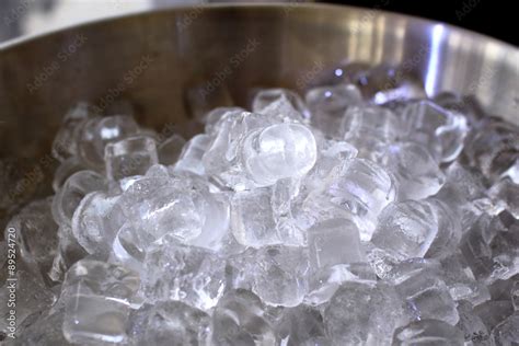 bowl with ice cubes Stock Photo | Adobe Stock