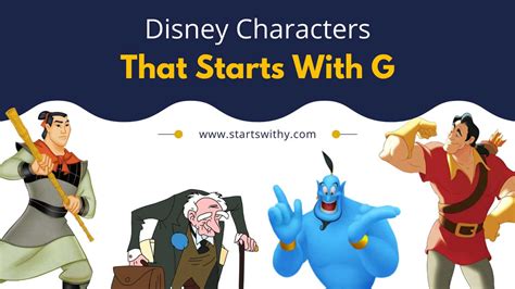 62 Disney Characters That Starts With G