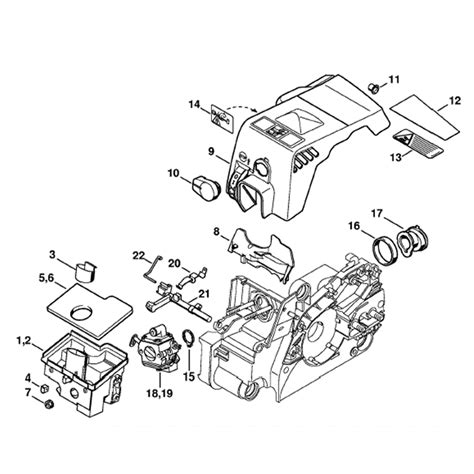 Stihl MS 210 Chainbsaw (MS210CBE) Parts Diagram, Air filter