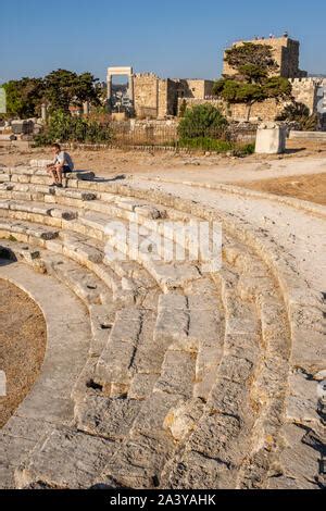 Roman theatre, Archaeological site, Byblos, Lebanon Stock Photo - Alamy