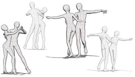 Ballroom Dance Poses [5] - CLIP STUDIO ASSETS - Clip Art Library