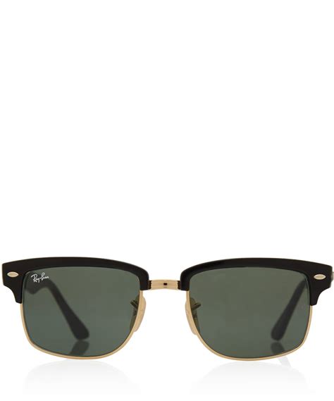 Ray-ban Black Clubmaster Square Sunglasses in Black for Men | Lyst